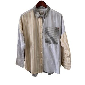 BDG Urban Outfitters Mixed Stripe Button Down Shirt Women’s Size Small
